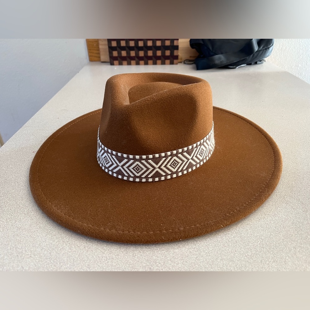 Brown ranch hat- Wide brim hat- Felt hat